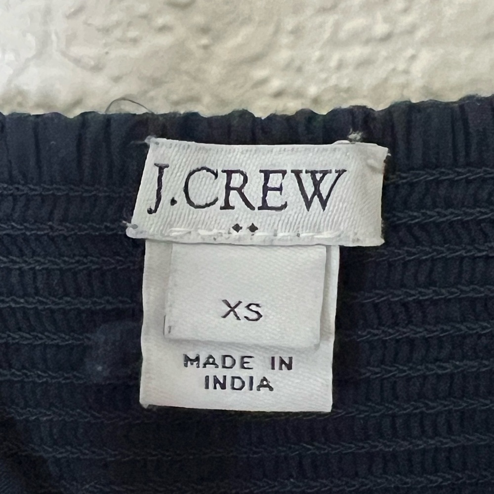 J. Crew | Navy eyelet spaghetti strap fit and flare mini sundress extra … - Picture 4 of 10